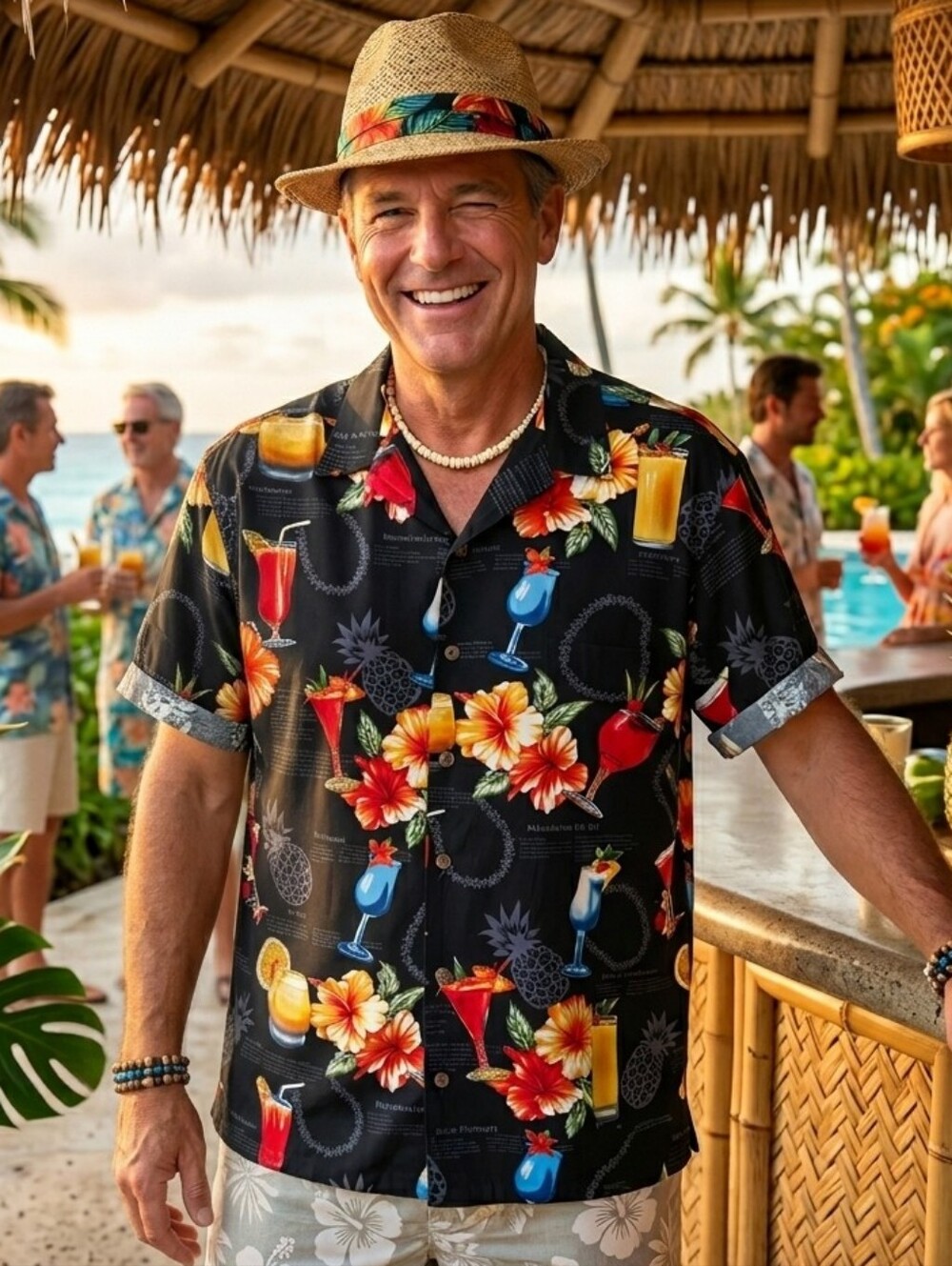 The Hawaiian Original Jimmy Buffet Camp Shirt Size 2XL Vintage Tropical Vacation